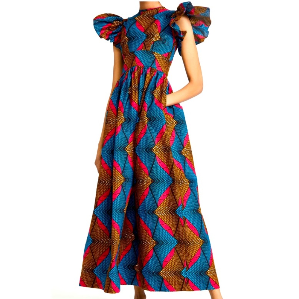 Sika Ruffle Long Dress Size US 2